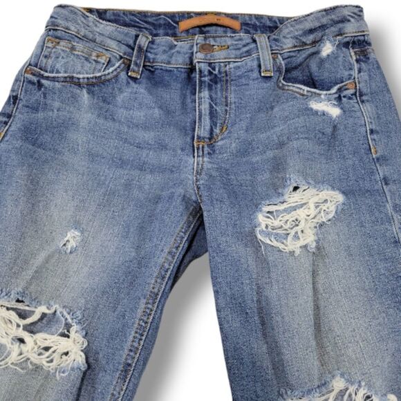 Joe's Jeans Size 25 Joe’s Jeans The Billie Crop Boyfriend Slim Crop Distressed - Picture 3 of 7